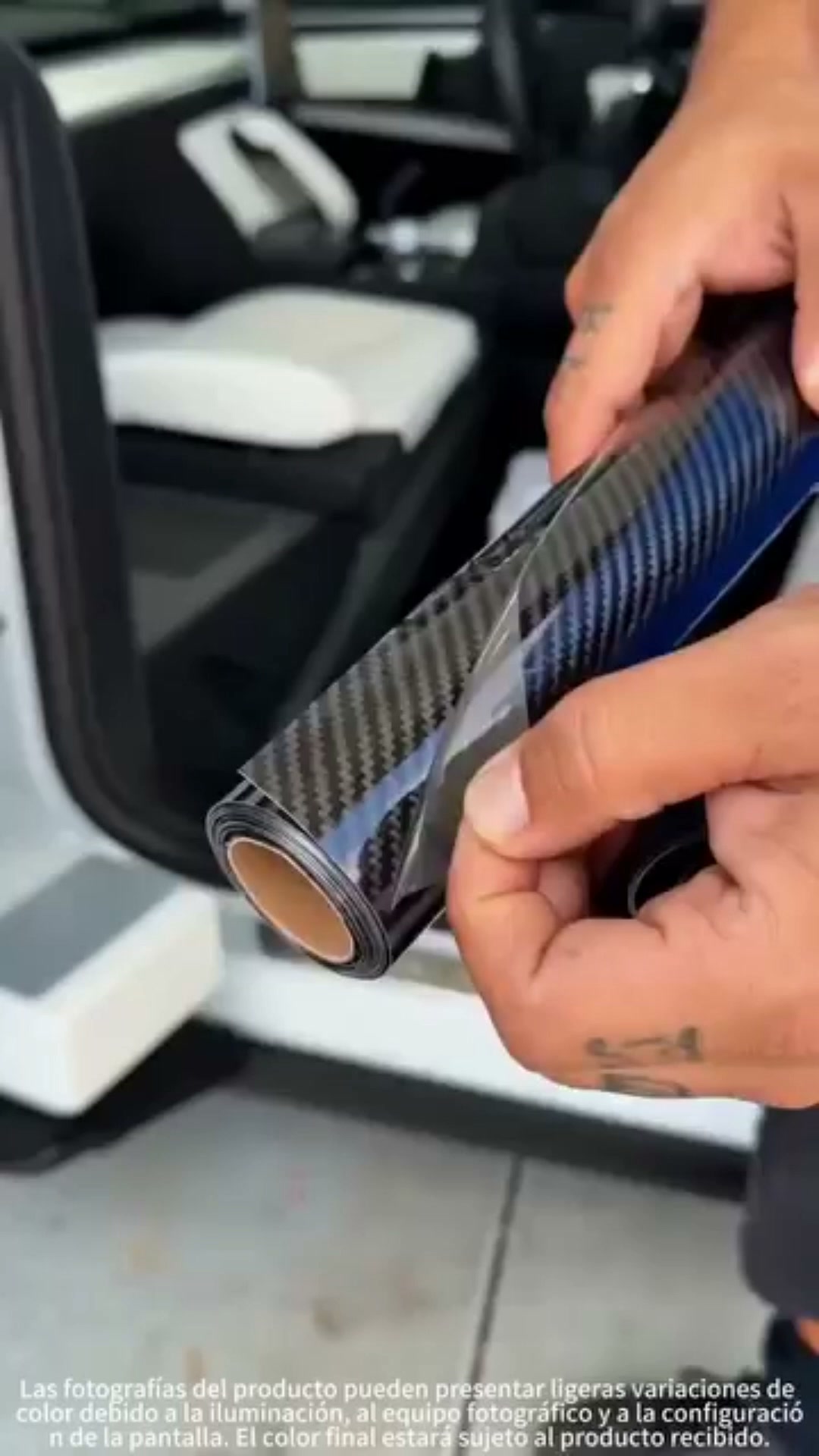 3D/6D Carbon Fiber Interior Trim Film – Self-Adhesive Car Wrap