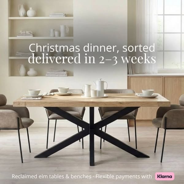 25% Off Reclaimed Elm Tables