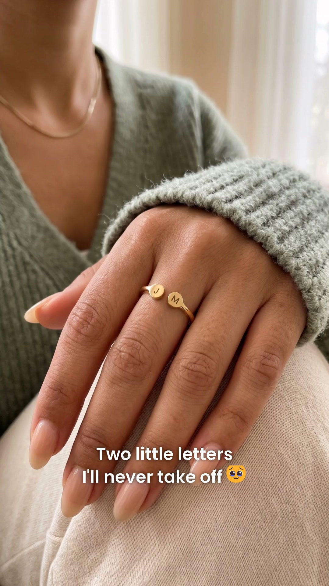Your 2 Initials, Engraved on One Ring