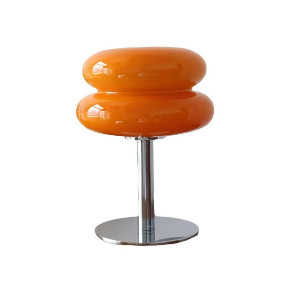 Lampe de table Bauhaus Macaron en vitrail Orange