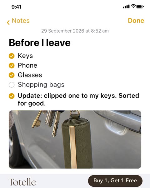 1 less thing to remember