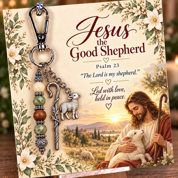 Carry Your Faith With You - Christian Scripture & Prayer Keepsake Keychain - Shepherd