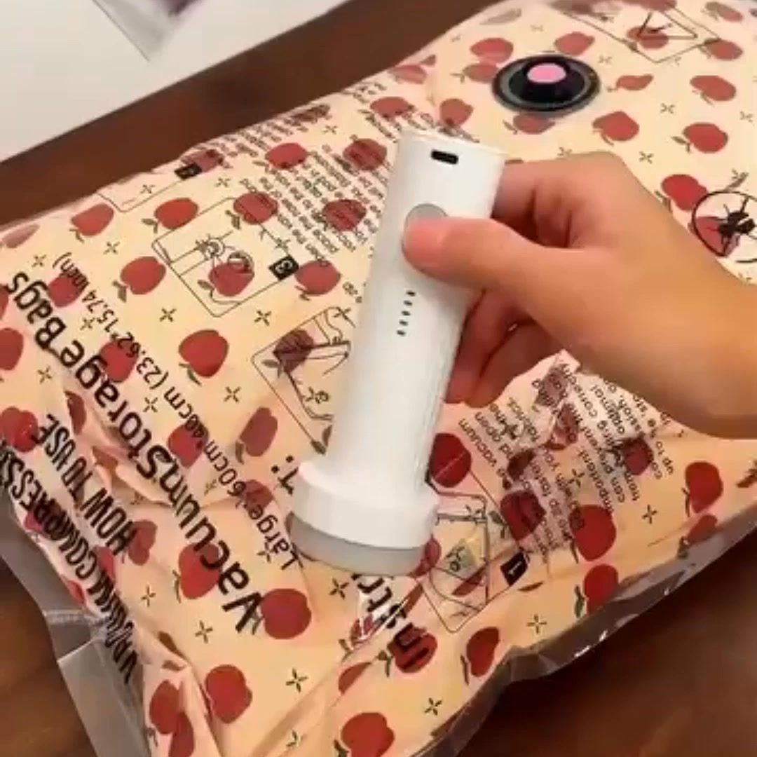 Draadloze Reis Vacuümzak Set – Compressiezakken met Elektrische Pomp