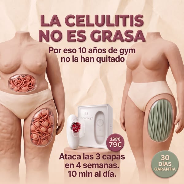No culpes tu dieta ni tu gimnasio. Ataca las 3 capas donde vive la celulitis.