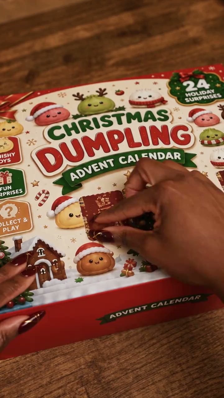 2026 Christmas Advent Calendar: Mini Dumpling Squishies, 24 Days of Squishy Stress Relief