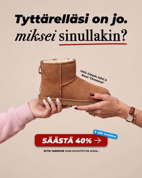 Tyttärelläsi on jo. Miksei sinullakin?