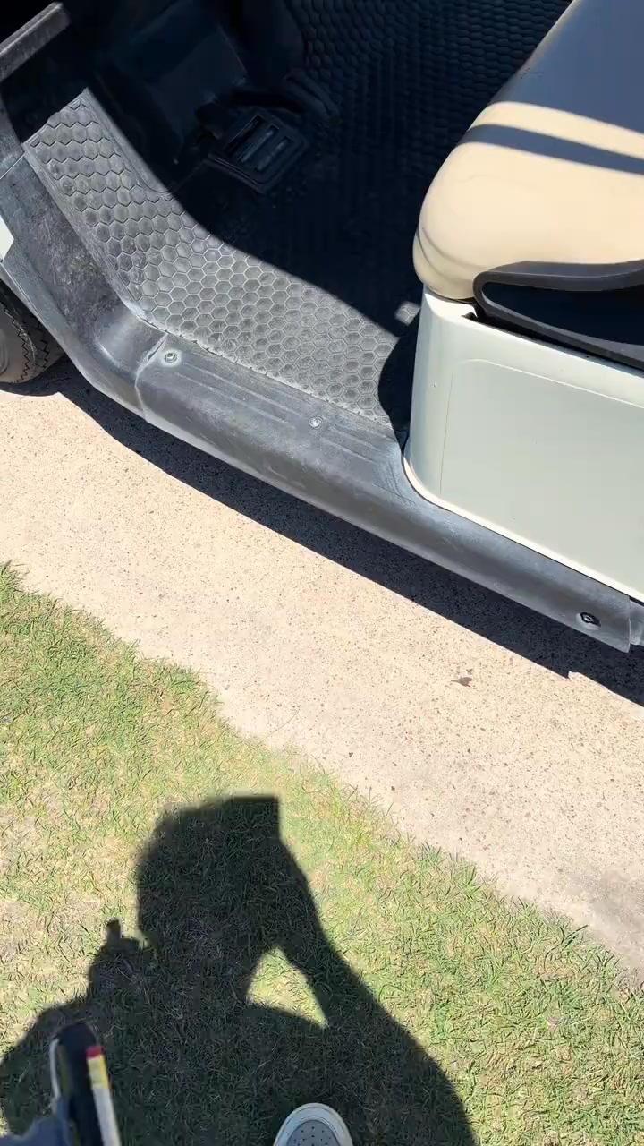 Golf cart steering wheel phone holder