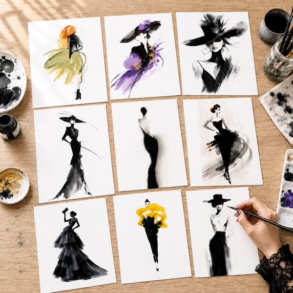 Learn the Classic French Art of Watercolor Fashion Illustration