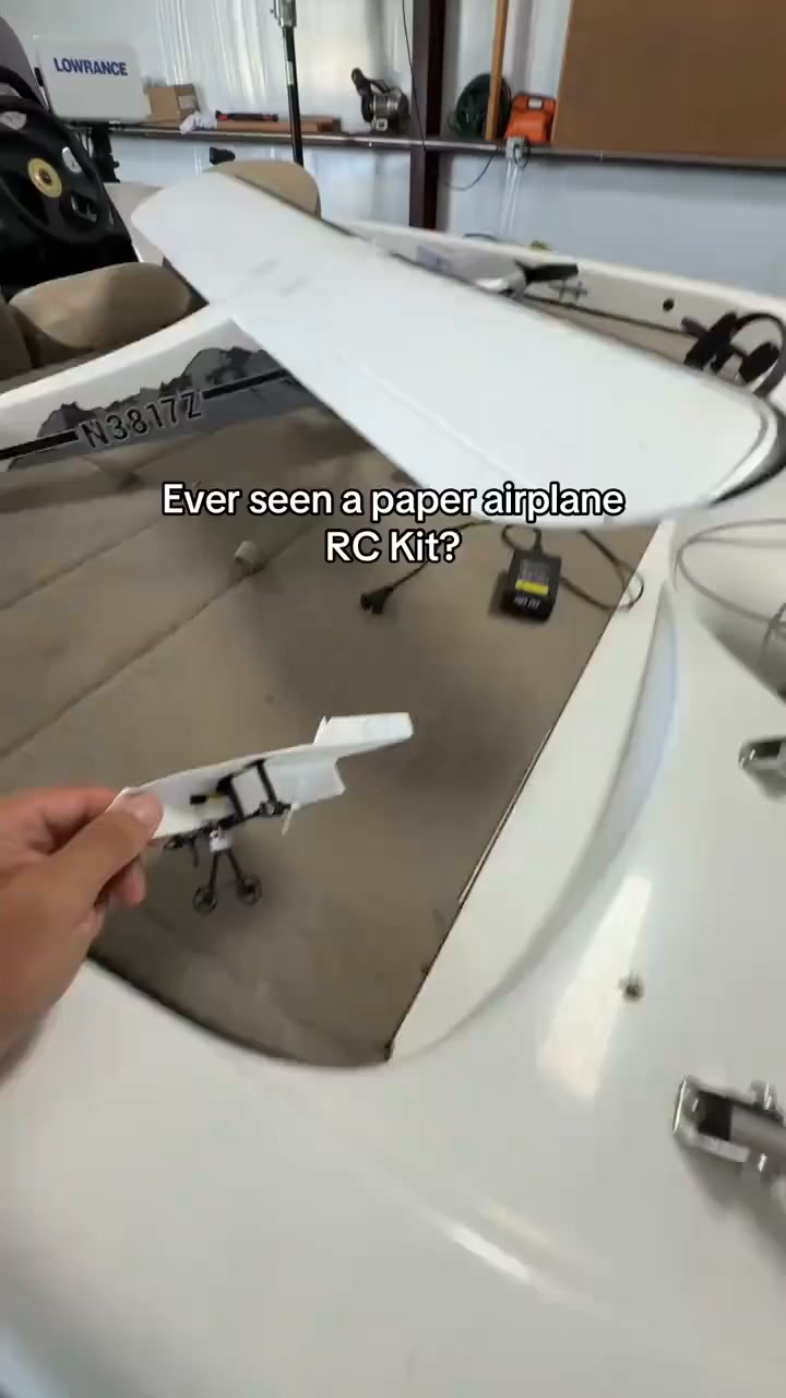 RC Paper Airplane Kit, Remote Control Plane with Gyro Stabilizer & Dual Propellers, DIY Foldable Flying Toy