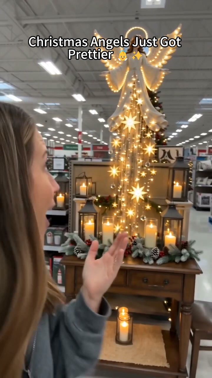 Angel Blessing Starfall Wall Light™ – Heavenly Christmas Wall Decor