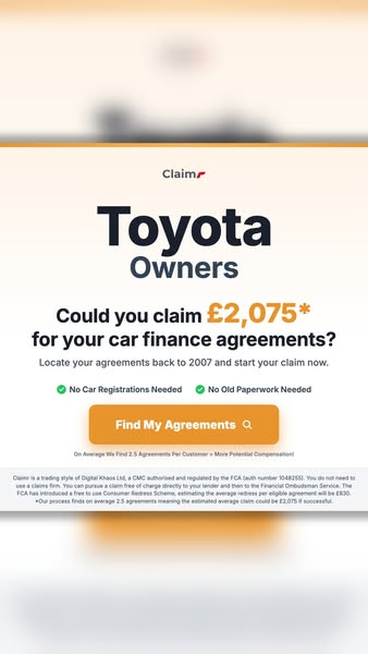 Was Your Toyota Finance Mis-Sold? Check Now