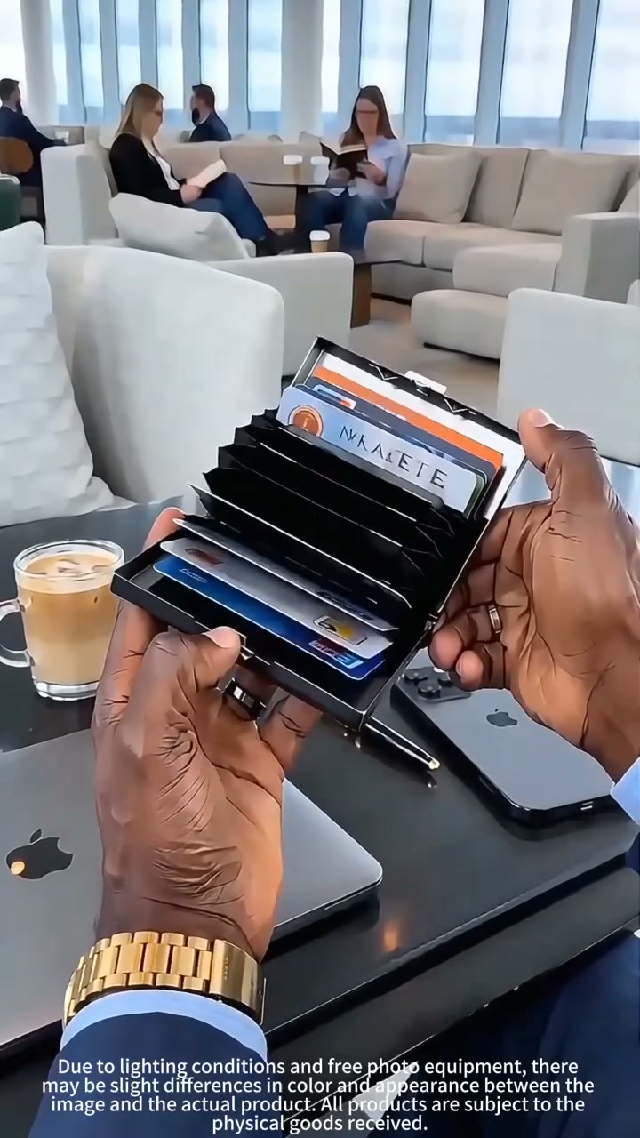 Ultra‑Slim RFID‑Blocking Stainless Steel Card Holder | Secure Pocket Card Case for Travel & Everyday Carry