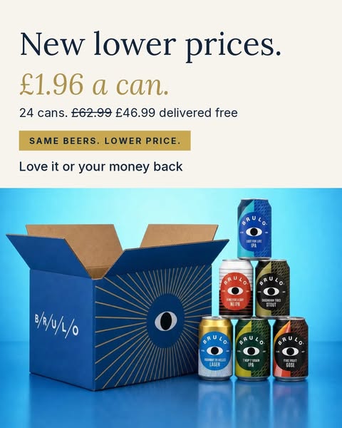 24 cans, now £46.99. £1.96 a can.