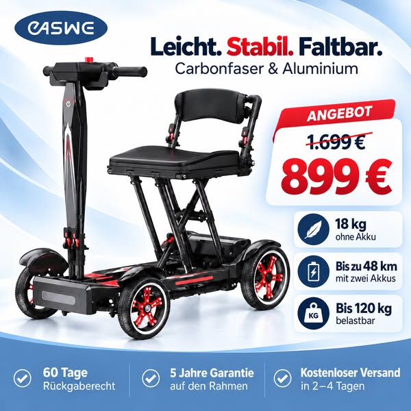 Easwe® M20 – Elektrischer Mobilitätsroller aus Carbonfaser und Aluminium