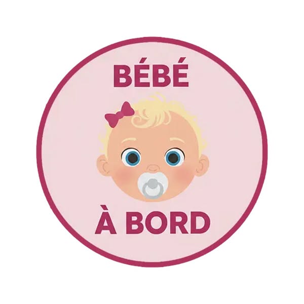 Sticker Bébé à bord Fille #02