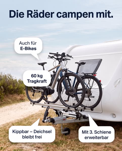 Die Räder campen mit.