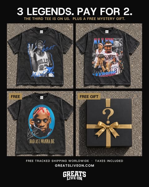 Buy 2 tees, get the 3rd FREE.