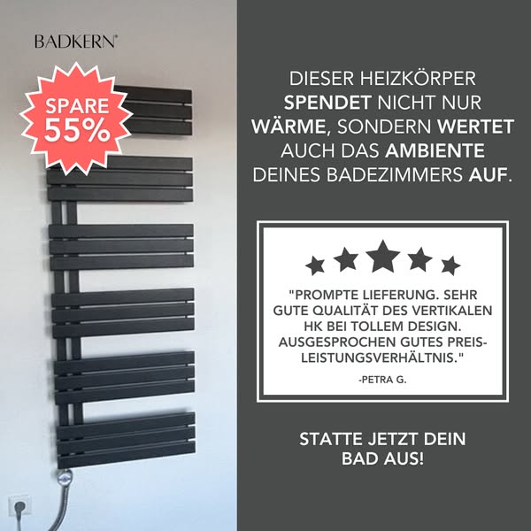 Spare 60% auf Deinen Badheizkörper