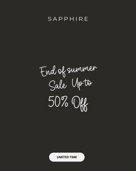The End of Summer Sale