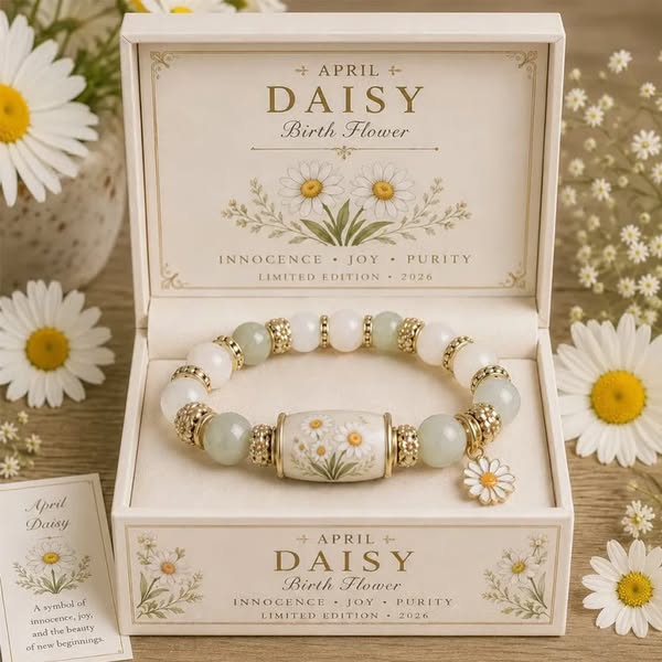 Birth Flower Blessing Bracelet | 2026 Limited Edition Only 8 Left - Jan. / No Gift Box