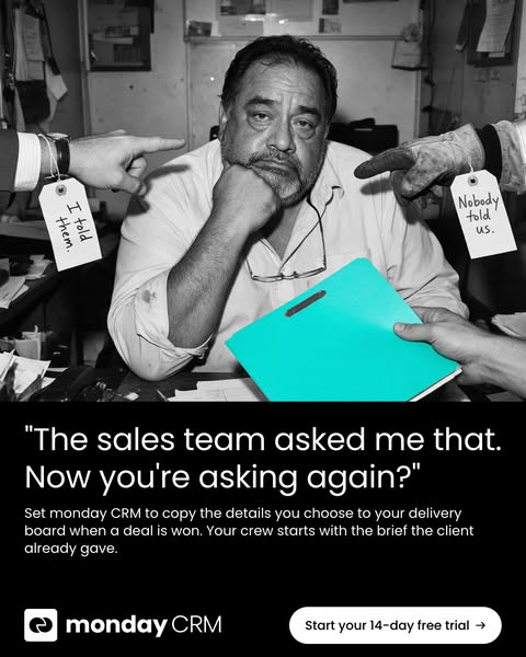 Won deals hand over with the scope