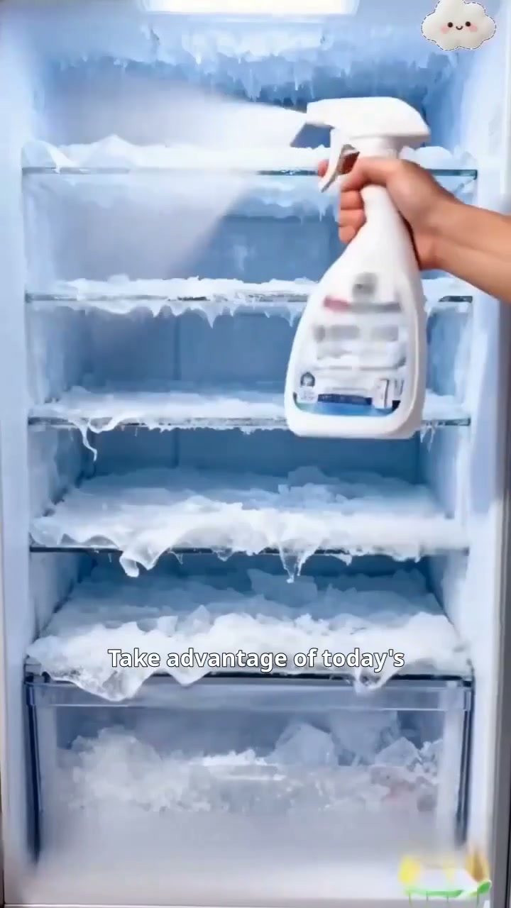 Buy 2 Get 1 Free | Defrosting Spray for Fridge Freezer Includes Free Spatula