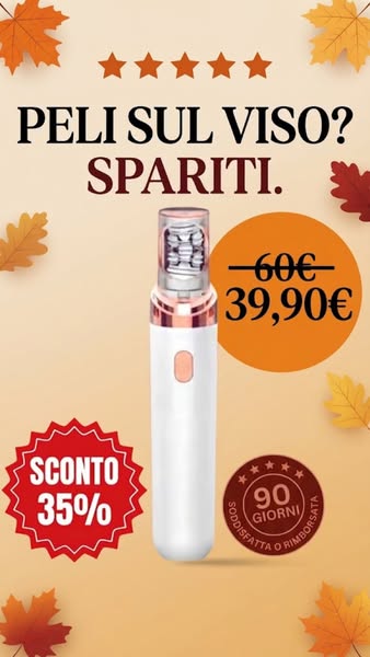Puoi dire addio ai peli sul viso