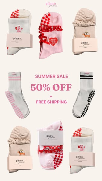 The Grippiest Pilates Socks 3 FREE pairs