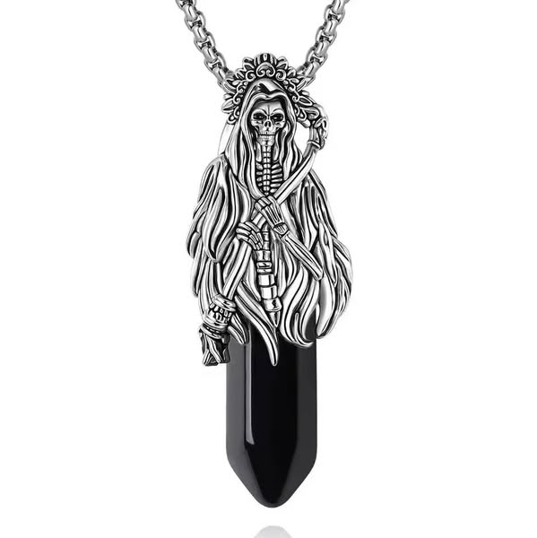 Embrace Your Dark Side Vintage Reaper Crystal