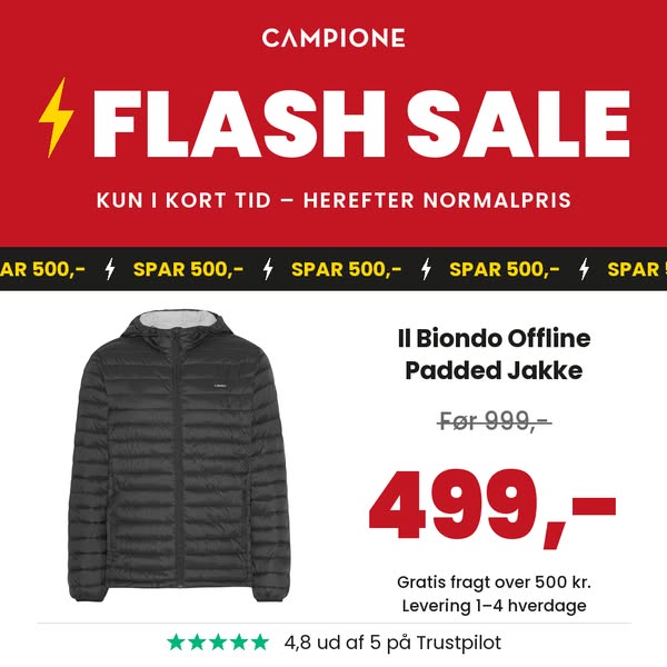Spar 500 kr. – kun i kort tid