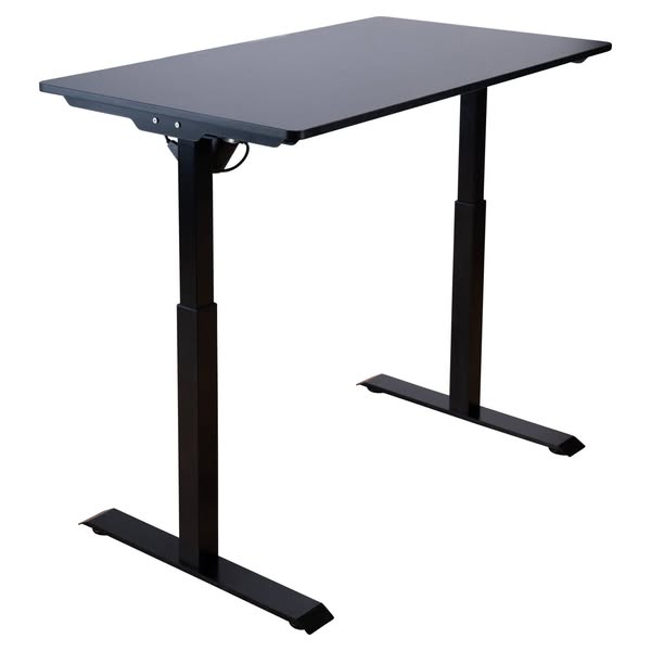 Easydesk Elite 1-motorig zit-sta bureau (all-in-one pakket) zwart
