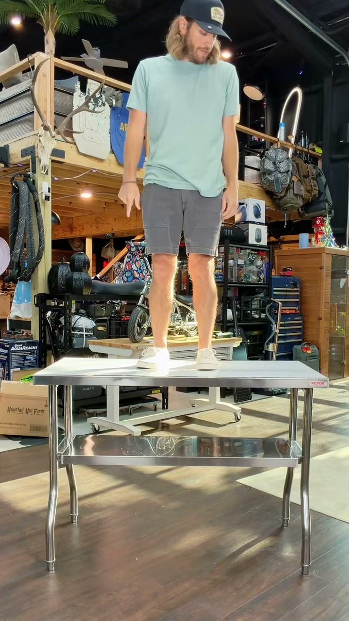 Foldable Commercial Stainless Steel Prep Table | Heavy Duty Workstation