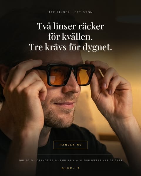 Två linser räcker för kvällen. Tre krävs för dygnet.