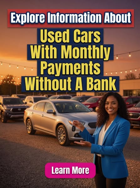 Used Cars With Monthly Payments Without A Bank - Learn More About It