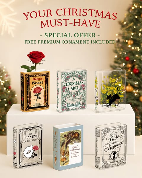 Book Vases for Christmas