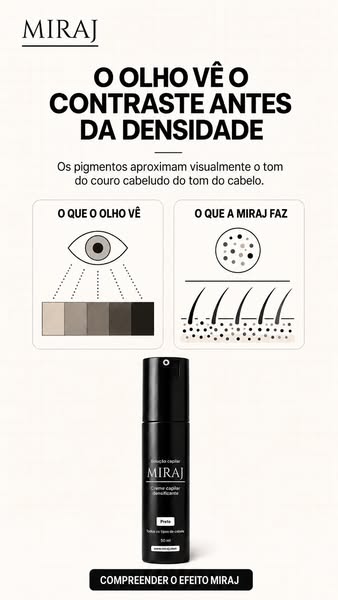 Cabelo ralo? Densidade visível em 15 minutos