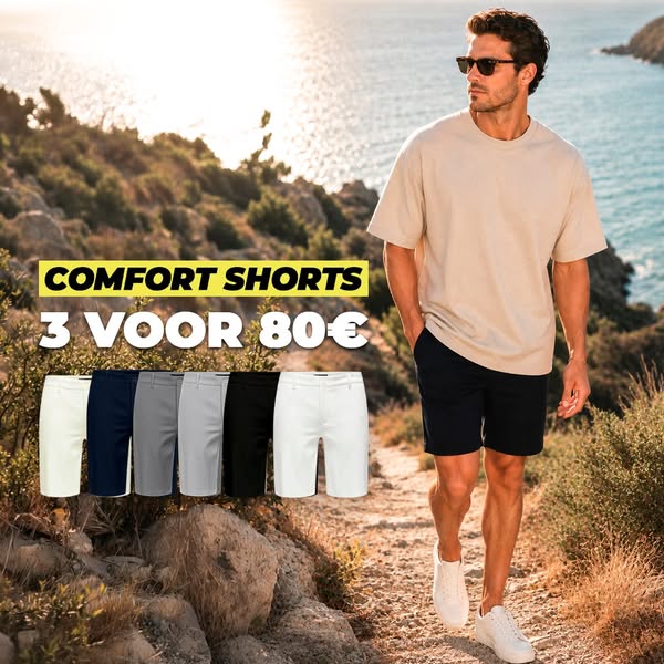 Zomerdeal: 3 shorts voor €80
