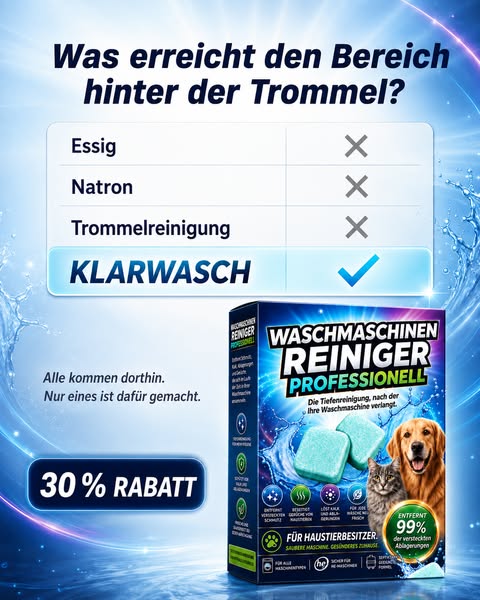 Deine Waschmaschine kann wieder sauber riechen.