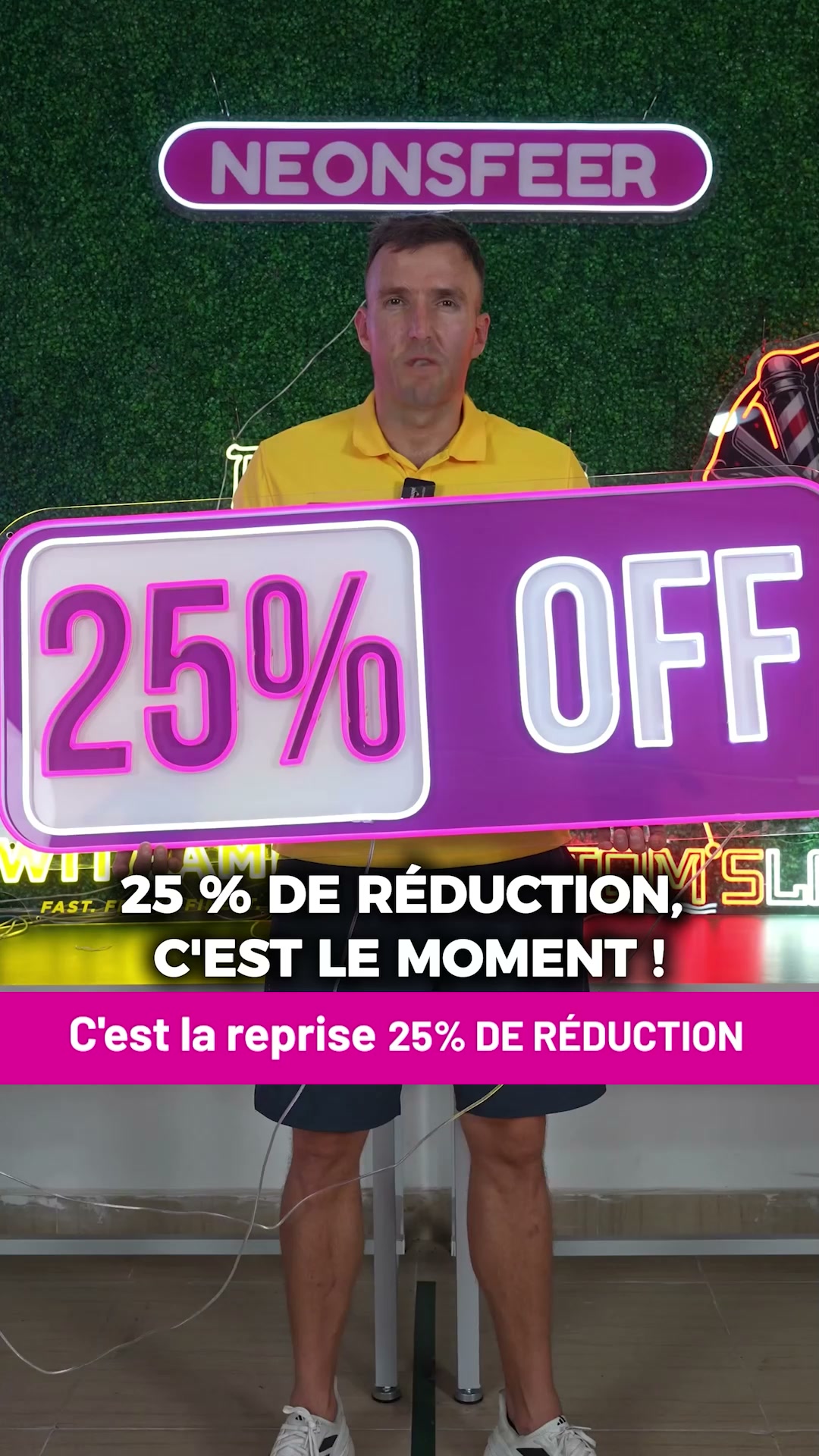 25 % de réduction : crée ton enseigne néon