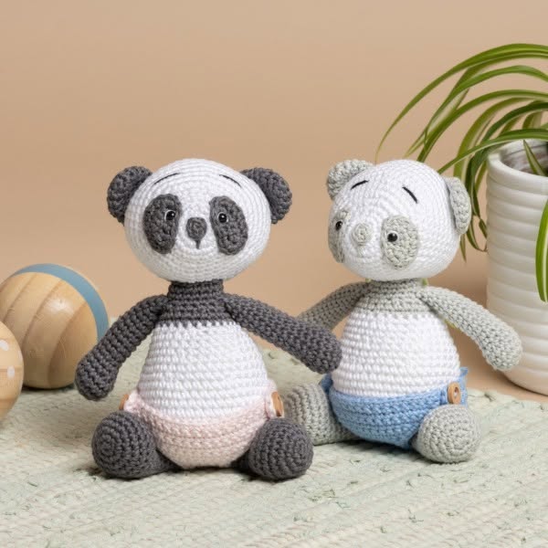 GRATIS Virkning Mönster: Puf - Panda Baby