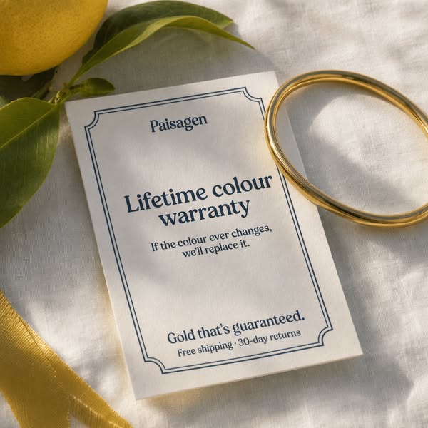 100% Tarnish-Free Gold Jewelry.
