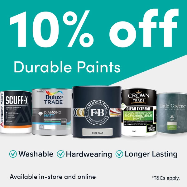 10% off Durable Paints at The Paint Shed