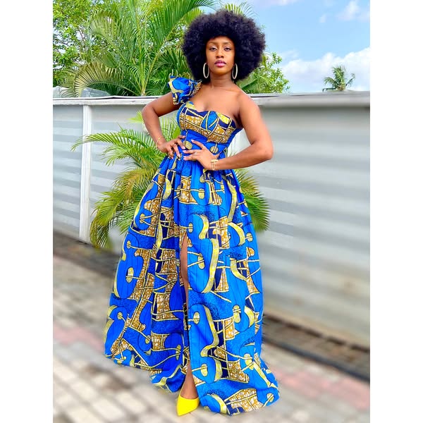 Ella Bella African Print Prom Dress