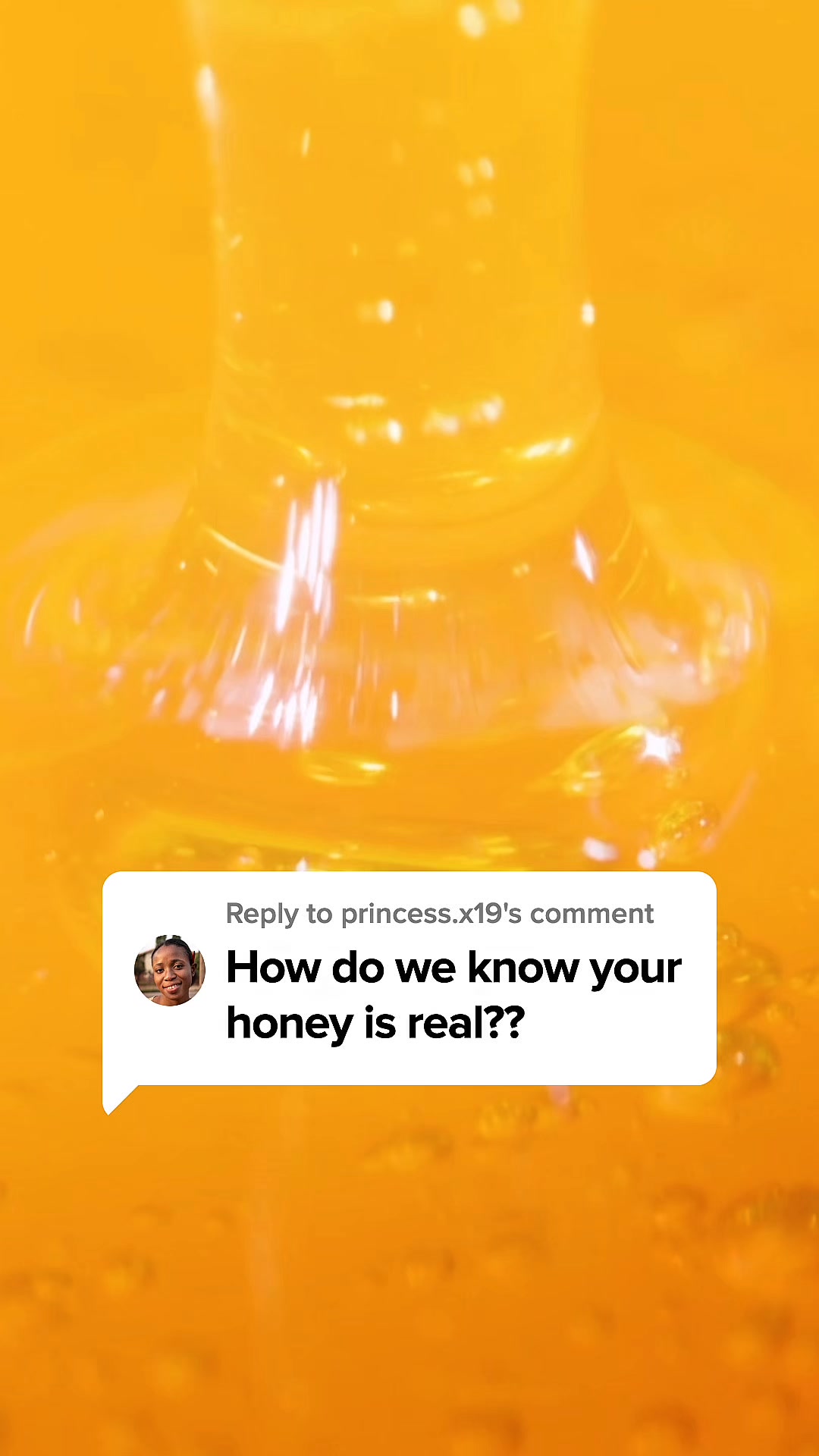 Anúncio de Balqees Honey UK