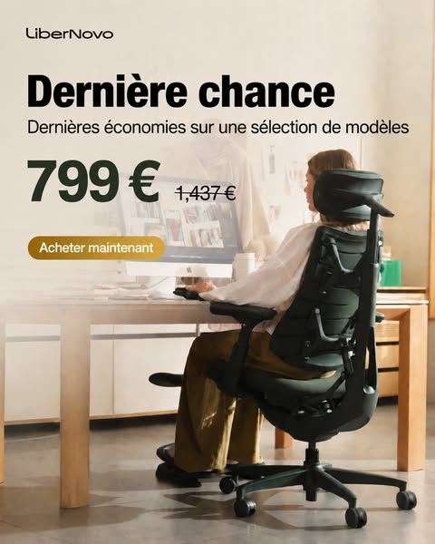 Dernière chance : jusqu'à 44 % de remise + repose-pieds offert
