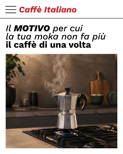 Ecco perché non devi abbandonare la tua moka