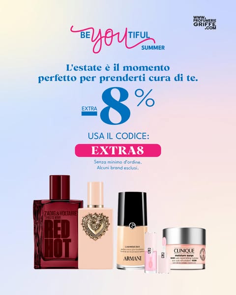 Extra -8% su tutto senza limiti