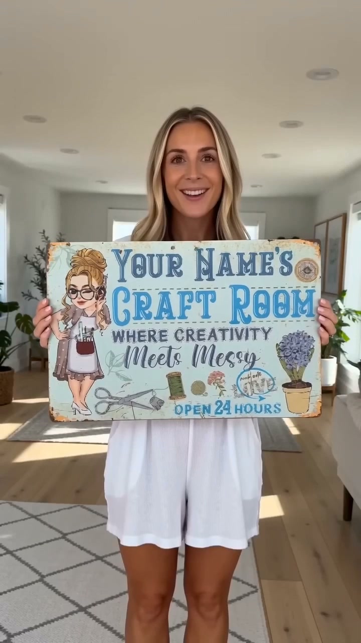 Personalized Craft Room Metal Sign