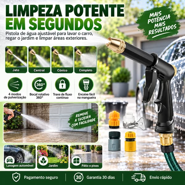 Esguicho Portátil de Alta Pressão para Carros