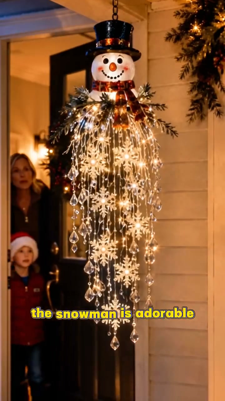 Crystal Cascade Light – A Sparkling Christmas Charm for Your Home